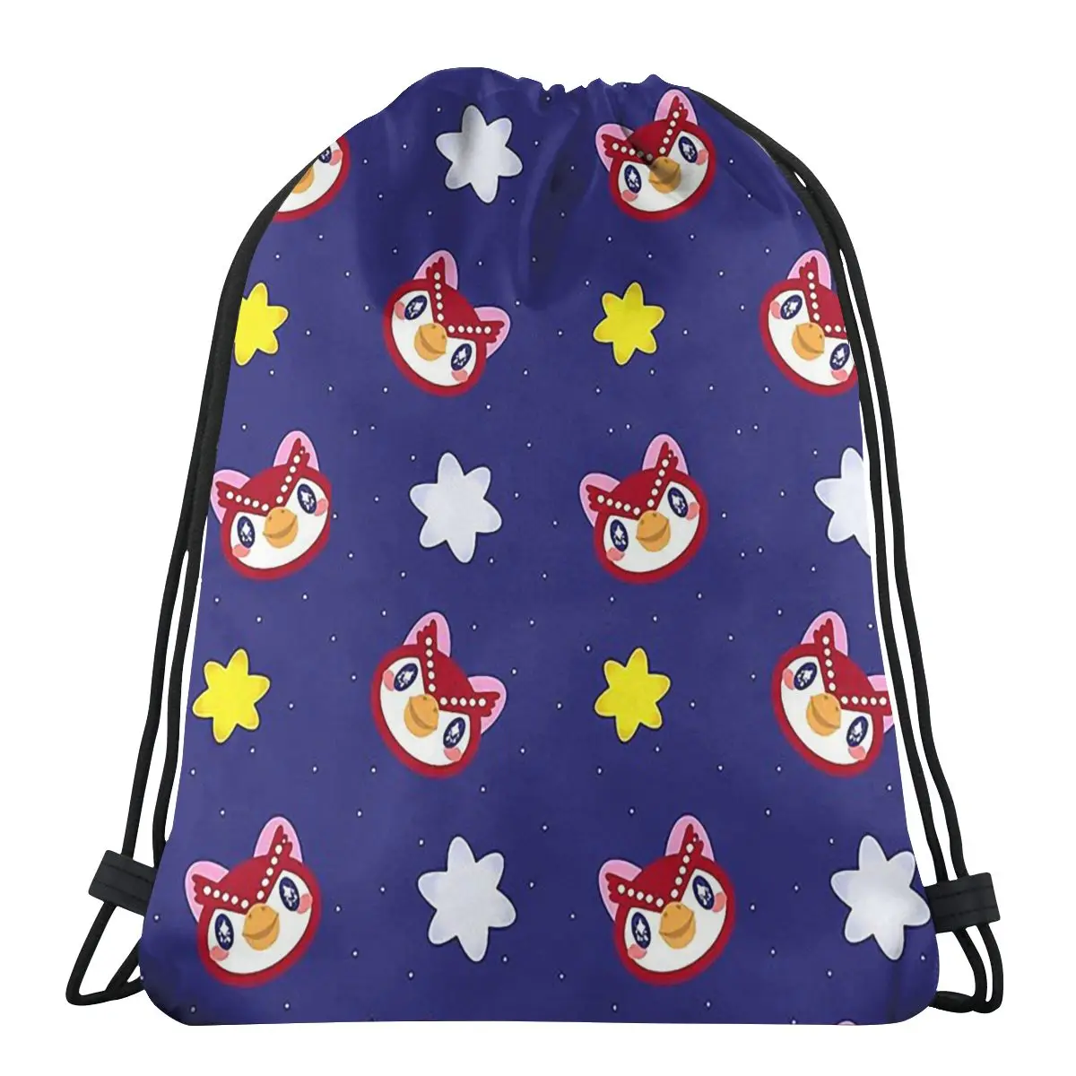 

Night Owl Pattern Animal Crossing Kawaii Drawstring Bags Shopping Shoe Teen Portable Rucksack Pouch