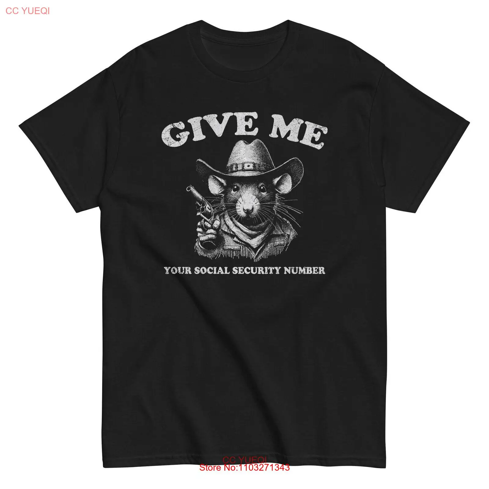 Забавная хлопковая Футболка с изображением крысы шерифа сообщите мне свой номер