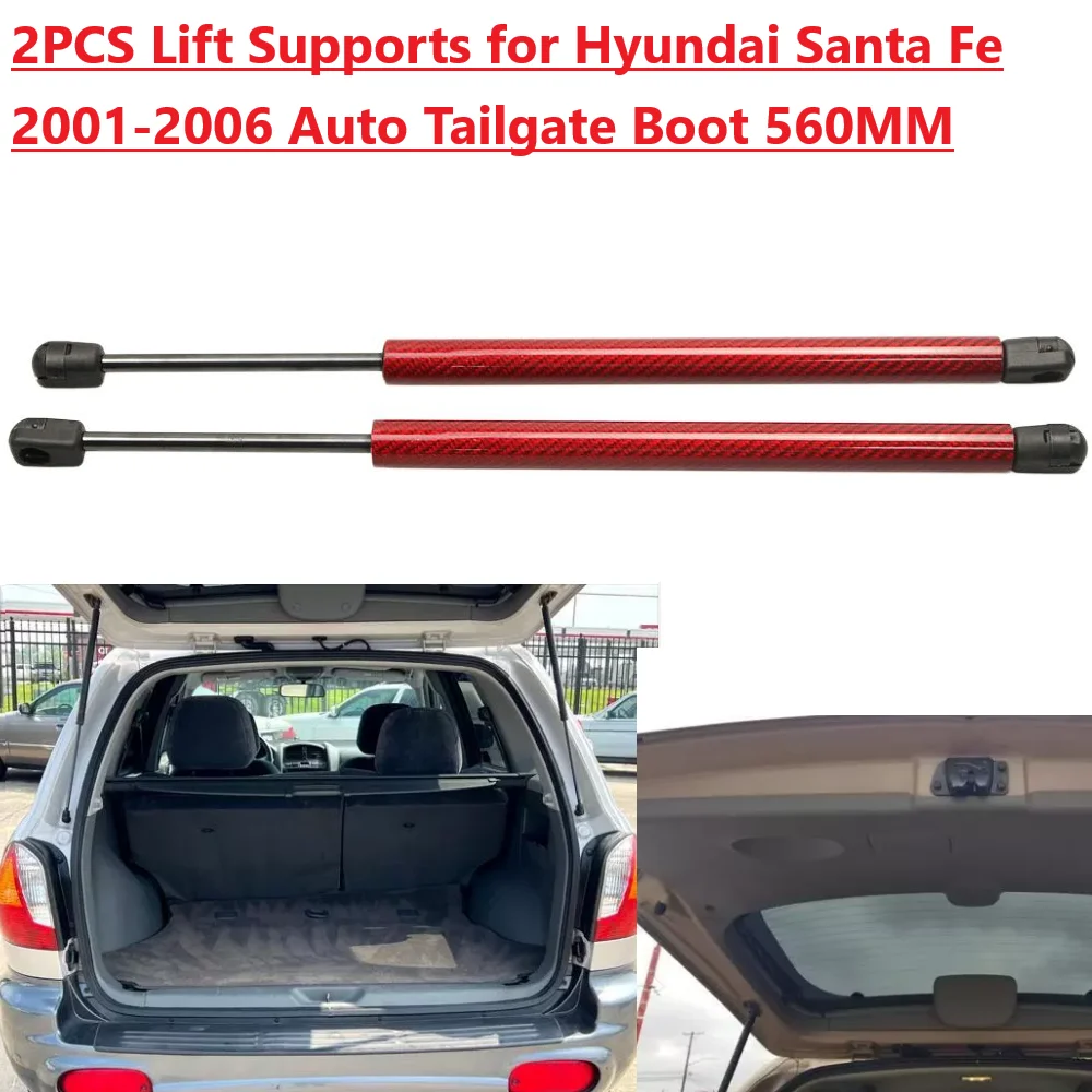 Фото 2 шт. задних газовых упоров (амортизаторов) для Hyundai Santa Fe MK1 SM Santa FÉ I SM SUV 2000-2006, пружины-амортизаторы для багажника, подъемные опоры №1