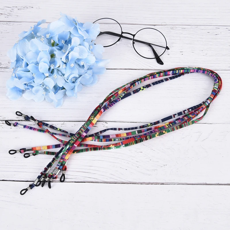 

5Pcs Colorful Cotton Sunglasses Strap Eyeglass Chain Cord Reading Glasses Chain String Holder Neck Cord Eyewear Glasses string