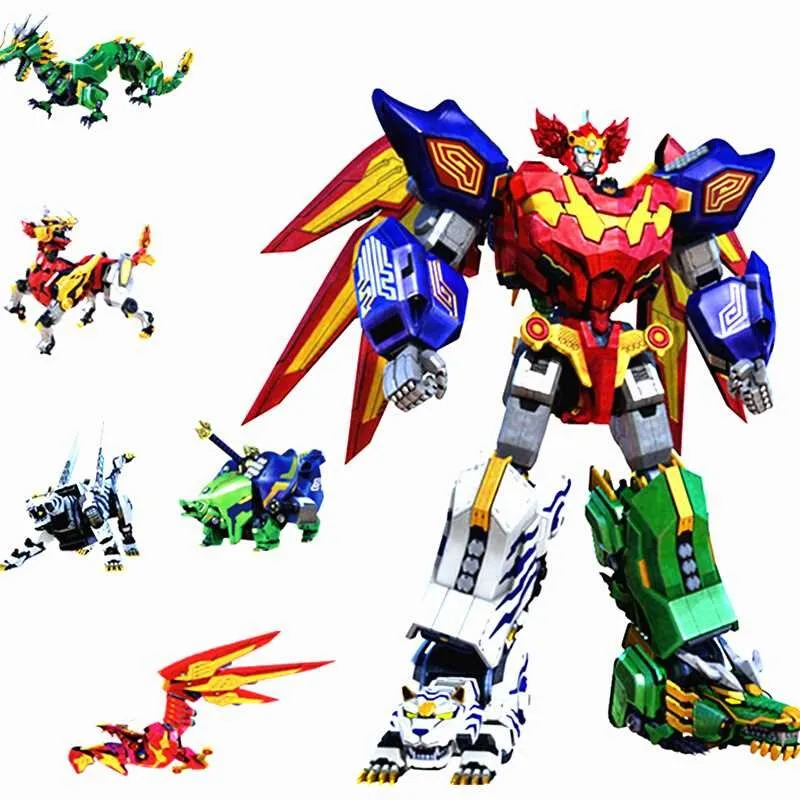 

Children Toys Gifts 5 in 1 Assembly Dinozords Transformation Ranger Megazord Robot Action Figures Children Toys Gifts 2024 NEW