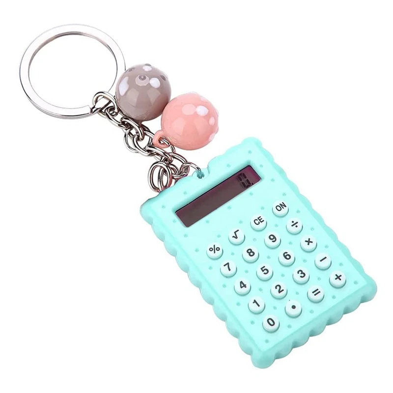 

Mini Portable Keychain Calculator Pocket Calculator Key Ring For Kids Students Home School Working Traveling