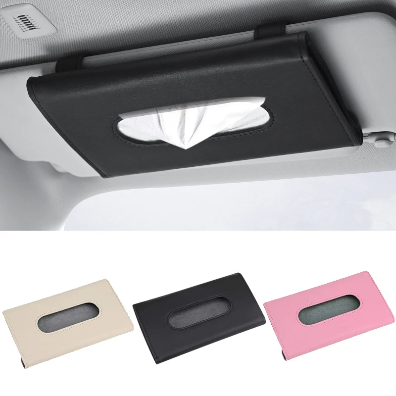 

Car Tissue Box Car Sun Visor Tissue Box Holder Auto Interior Storage Mask Storage Box Decoration For Universal Car Accessories