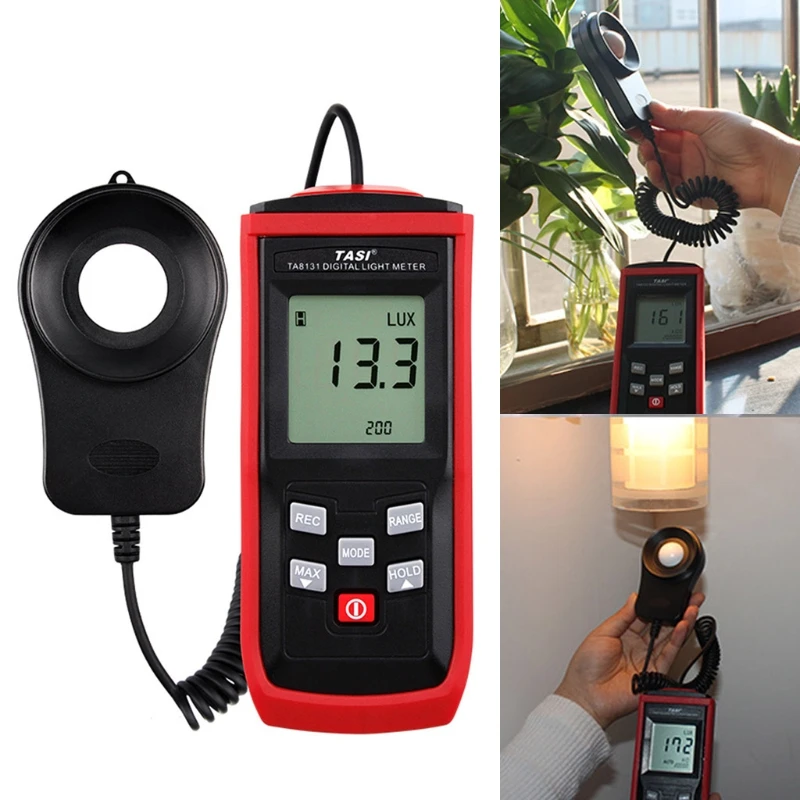

TA8131 Digital Light Meter 100000Lux Lux/FC LCD Luxmeter Luminometer Photometer