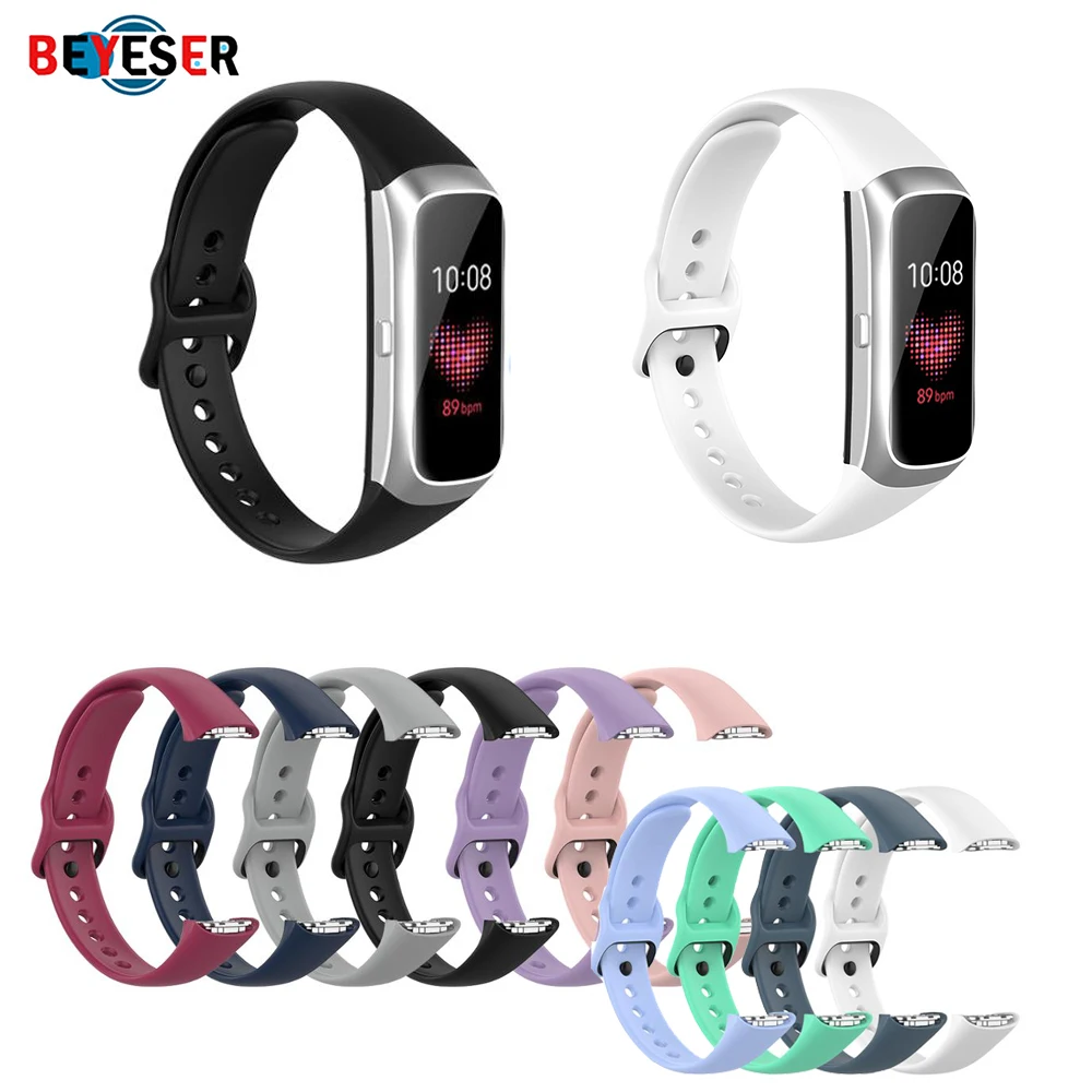 

Высококачественный силиконовый ремешок для Samsung Galaxy Fit, металлический сменный ремешок для часов, ремешок для смарт-часов