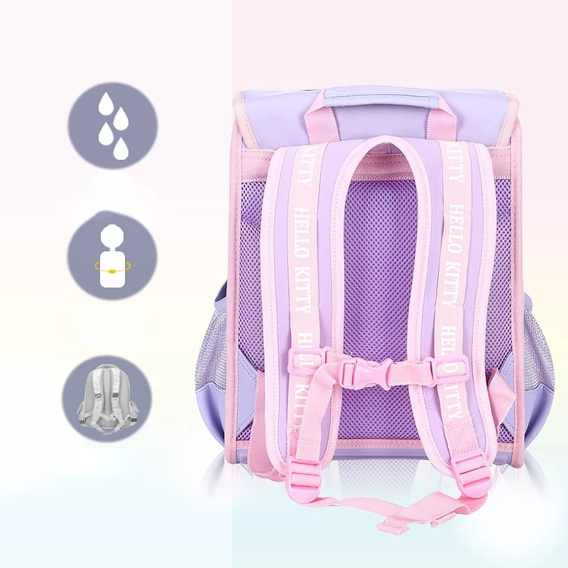 Hello Kitty Primary School Student Schoolbag Spine Protection Burden Relief Girl Backpack Lightweight Cartoon Backpack