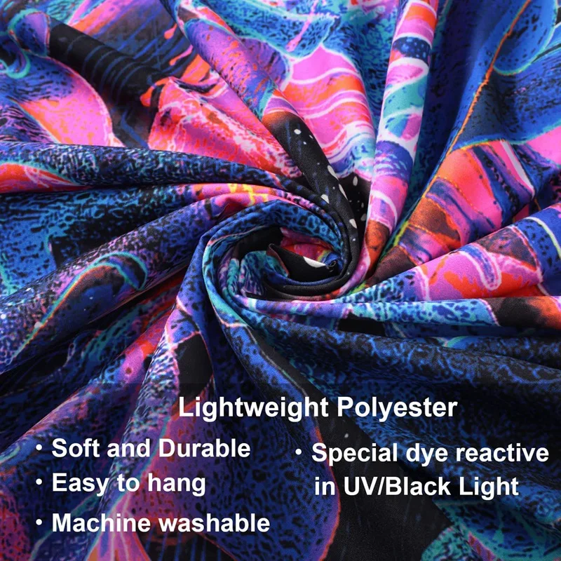 Гобелен с черепом Blacklight гобелен The Kissing Lovers УФ-реактивные триповые