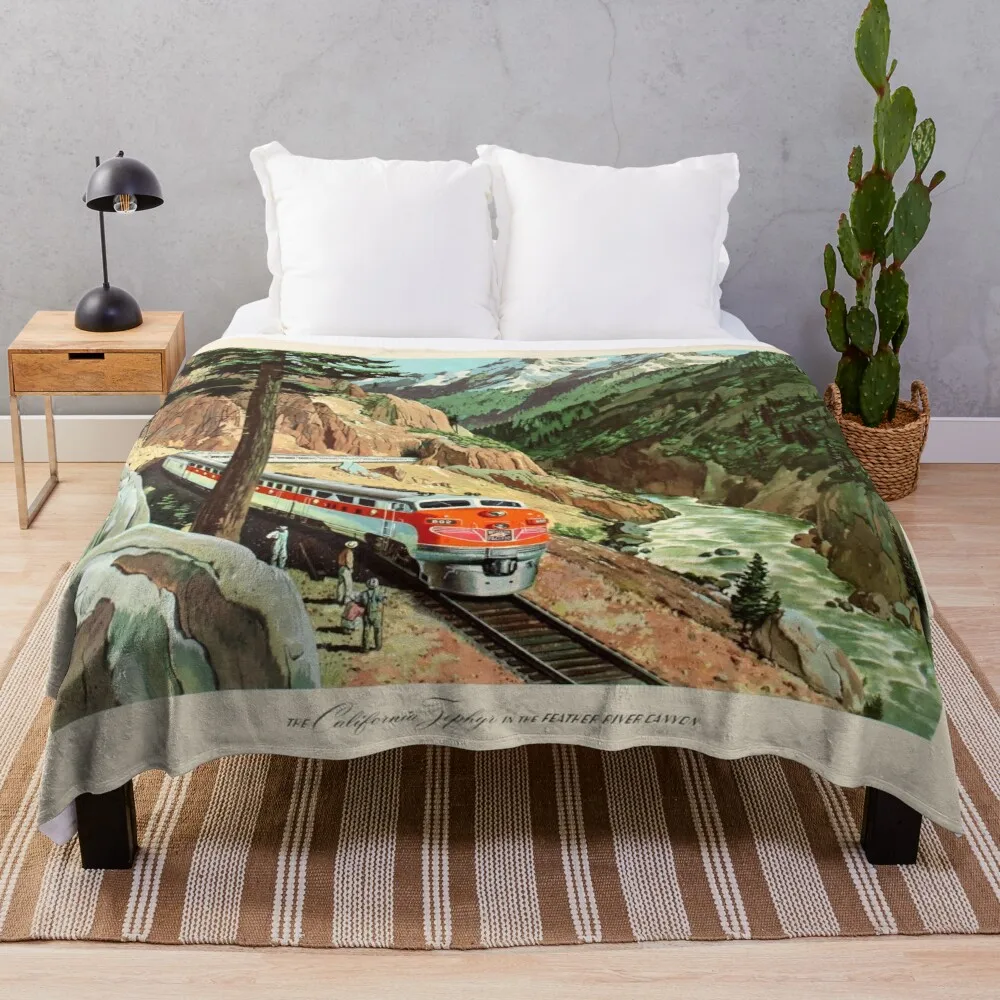 

Califronia Zephyr Poster Throw Blanket Blankets For Bed