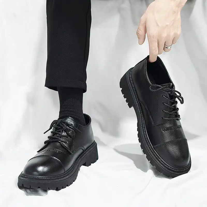 

Summer Men's Shoes 2023 New Trendy All-Match Casual Leather Shoes Men's Business Formal British Style Work Tide Shoes