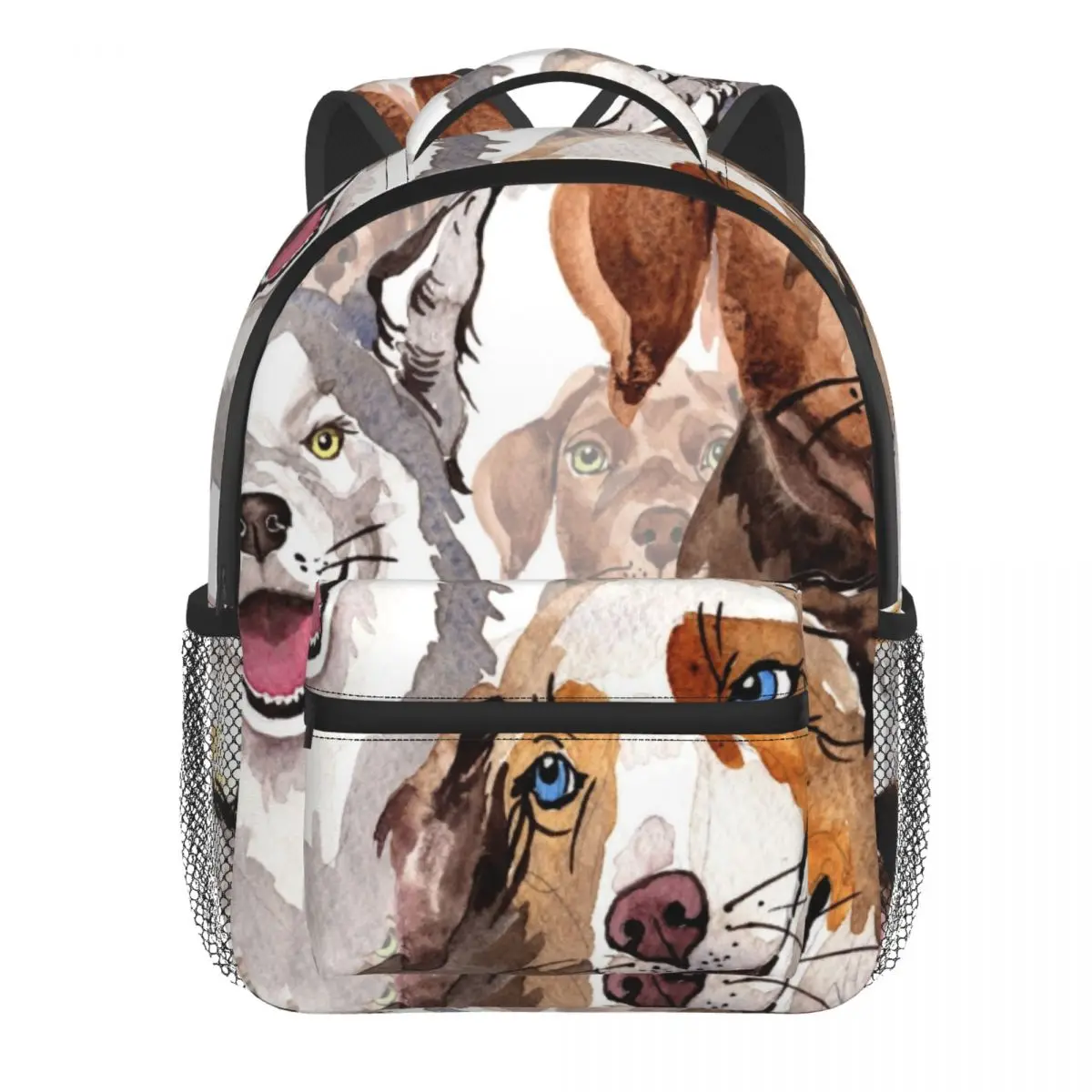 Kids Backpack Dog Wild Animal Watercolor Pattern Kindergarten Children Mochila School Bag