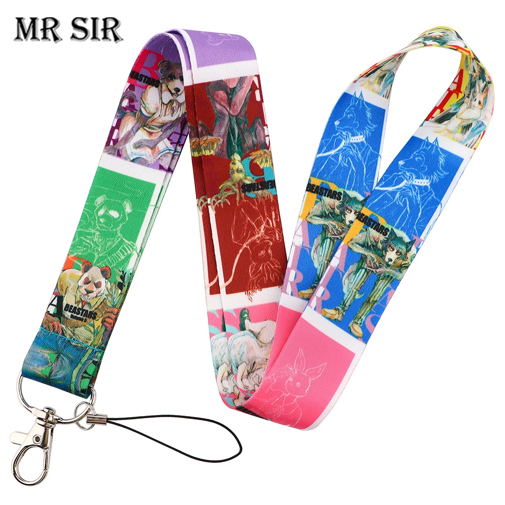 

Anime BEASTARS Mobile Phone Lanyard Cute Cartoon Neck Strap Lanyard Keychain Holder ID Card Pass Key Holder Jewelry Accessories