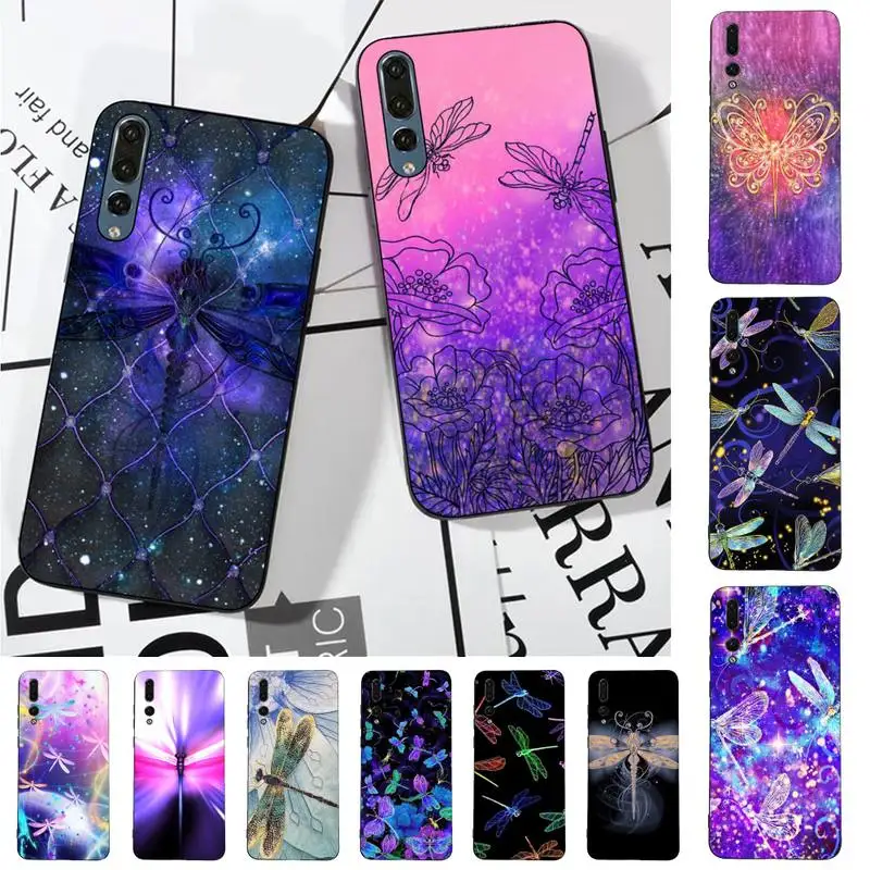

Dragonfly Animal Art Phone Case for Huawei P30 40 20 10 8 9 lite pro plus Psmart2019