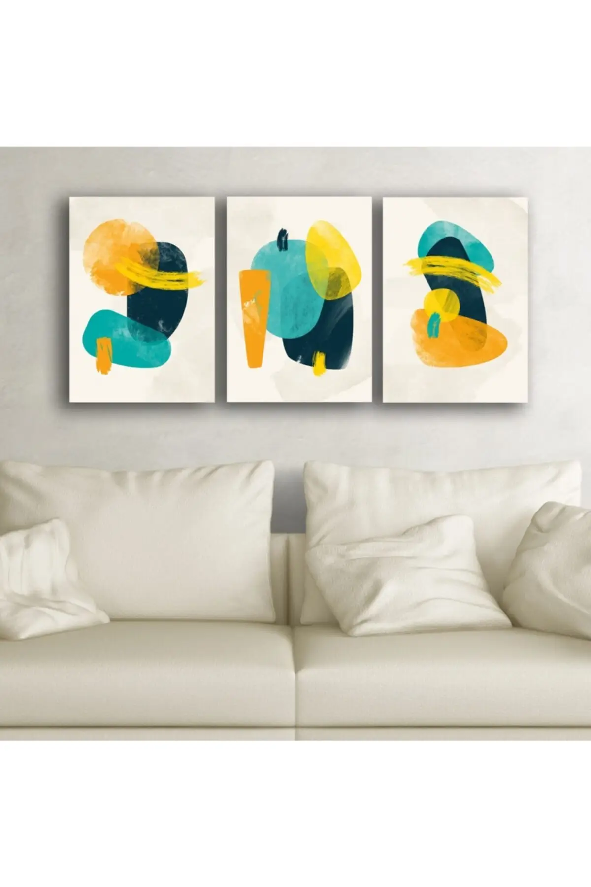 Набор из 3 предметов современной абстрактной живописи из МДФ 120x75см Set166