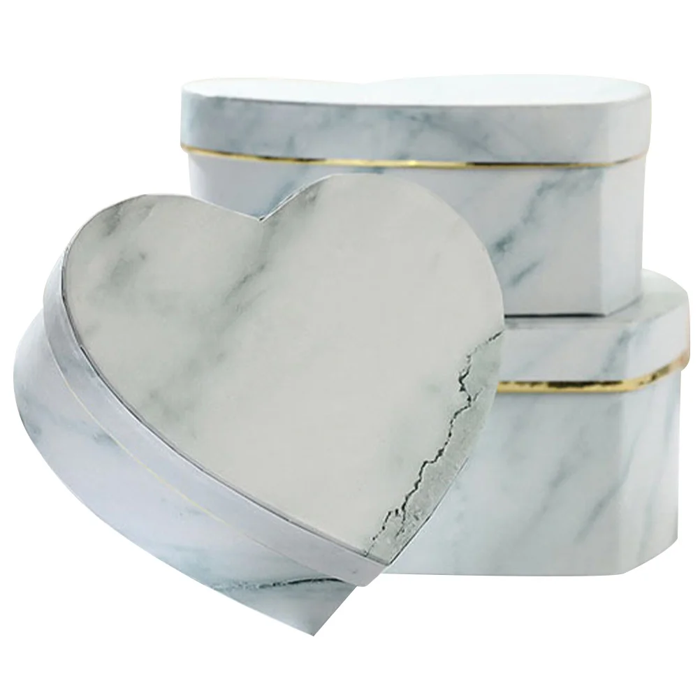 

Box Boxes Flower Gift Heart Paper Shaped Cardboard Arrangement Lids Marble Gifts Christmas Nesting Valentine Storage Packaging