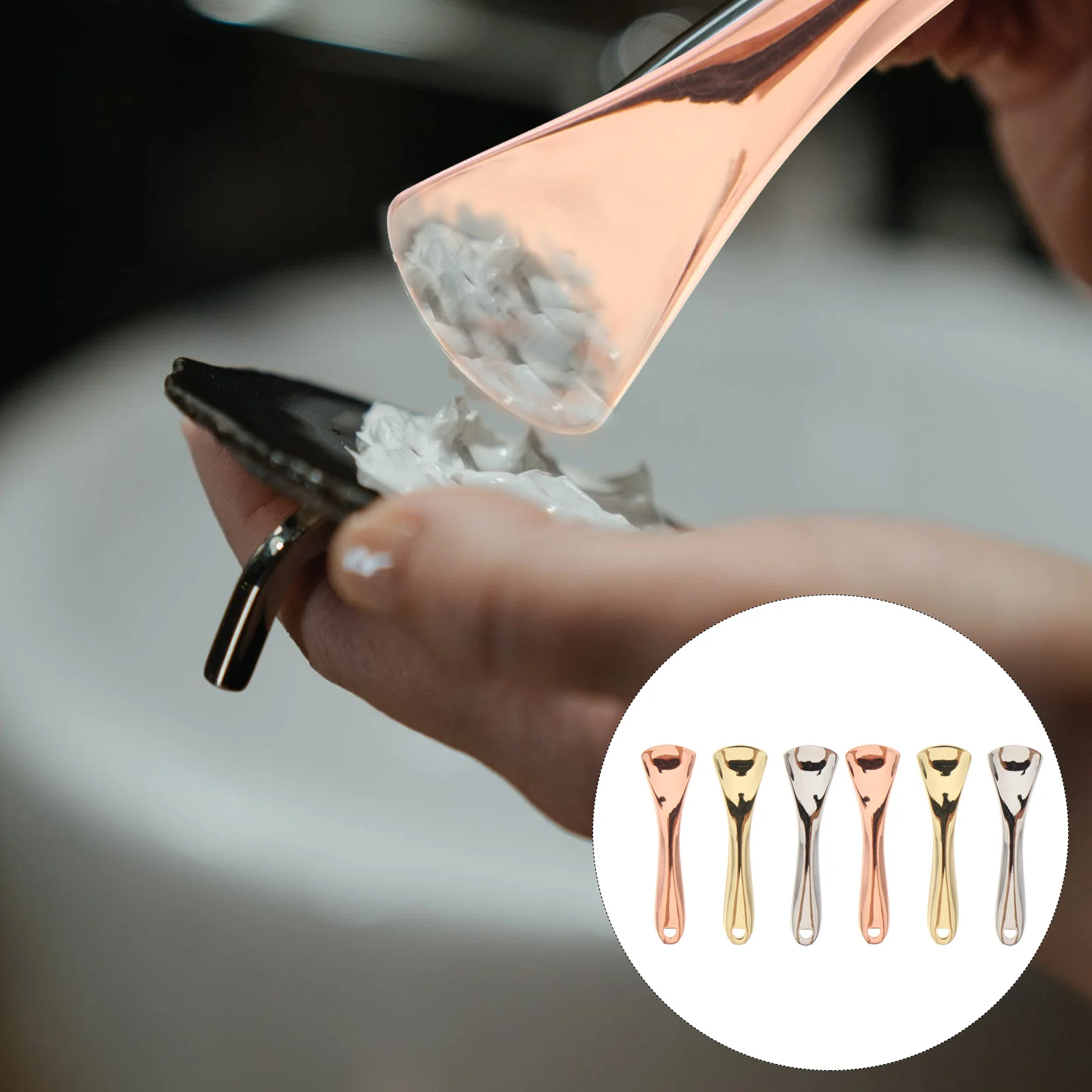 

6pcs Portable Useful Durable Face Spoon Eye Stick for Ladies Girls