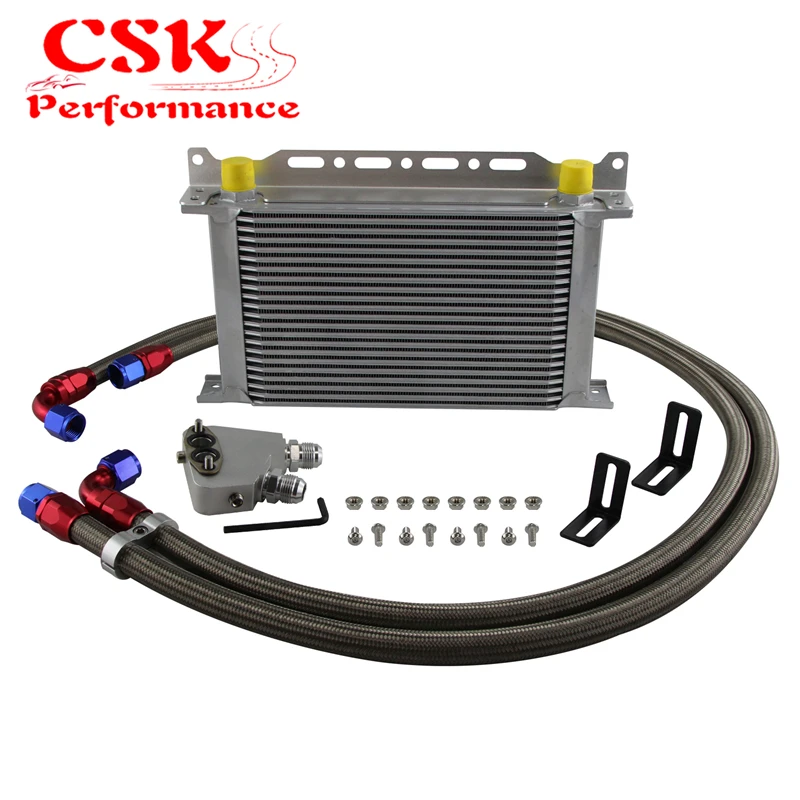 

22 Row Oil Cooler Kit for Cadillac CTS-V 04-06 Corvette C5 97-04 C6 05-13 C7 14-19 Camaro Firebird 98-02 LS1 LS2 LS3 LS6 LS7 LS9
