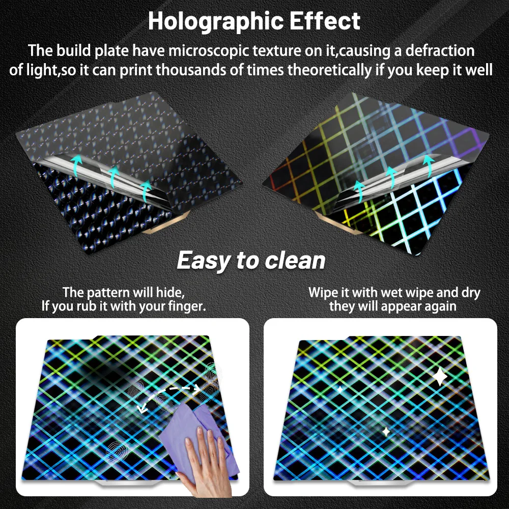 Для Bambu Lab PEI Строительная пластина Pey H3H H5H сборная P1S X1C текстурированная