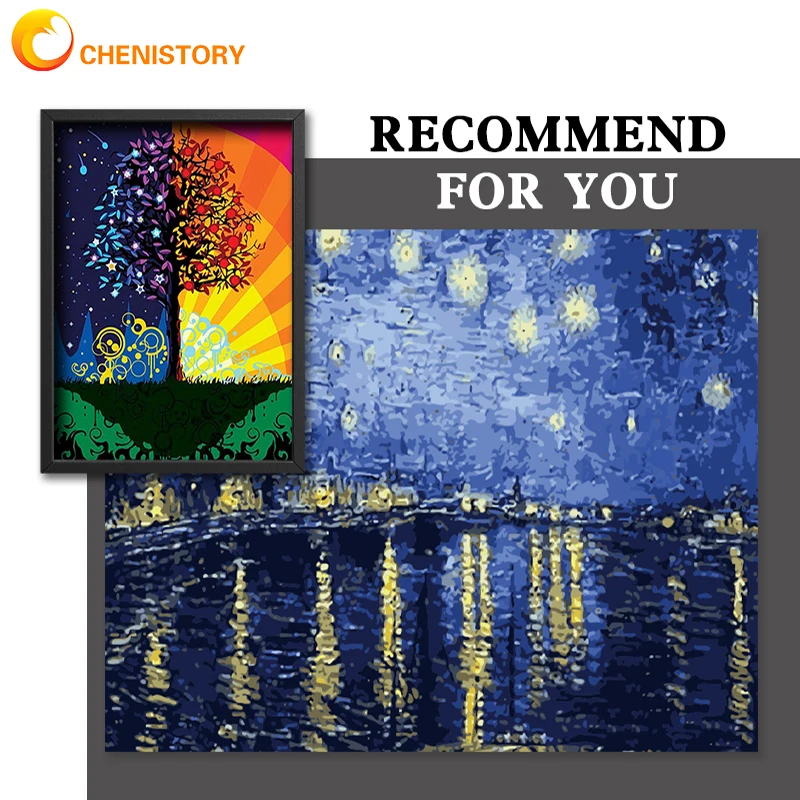 

CHENISTORY Diy Framed Oil Painting By Numbers Coloring Still Lifes Acrylic Painted Modern Wall Art Canvas For Adults Kit Home De