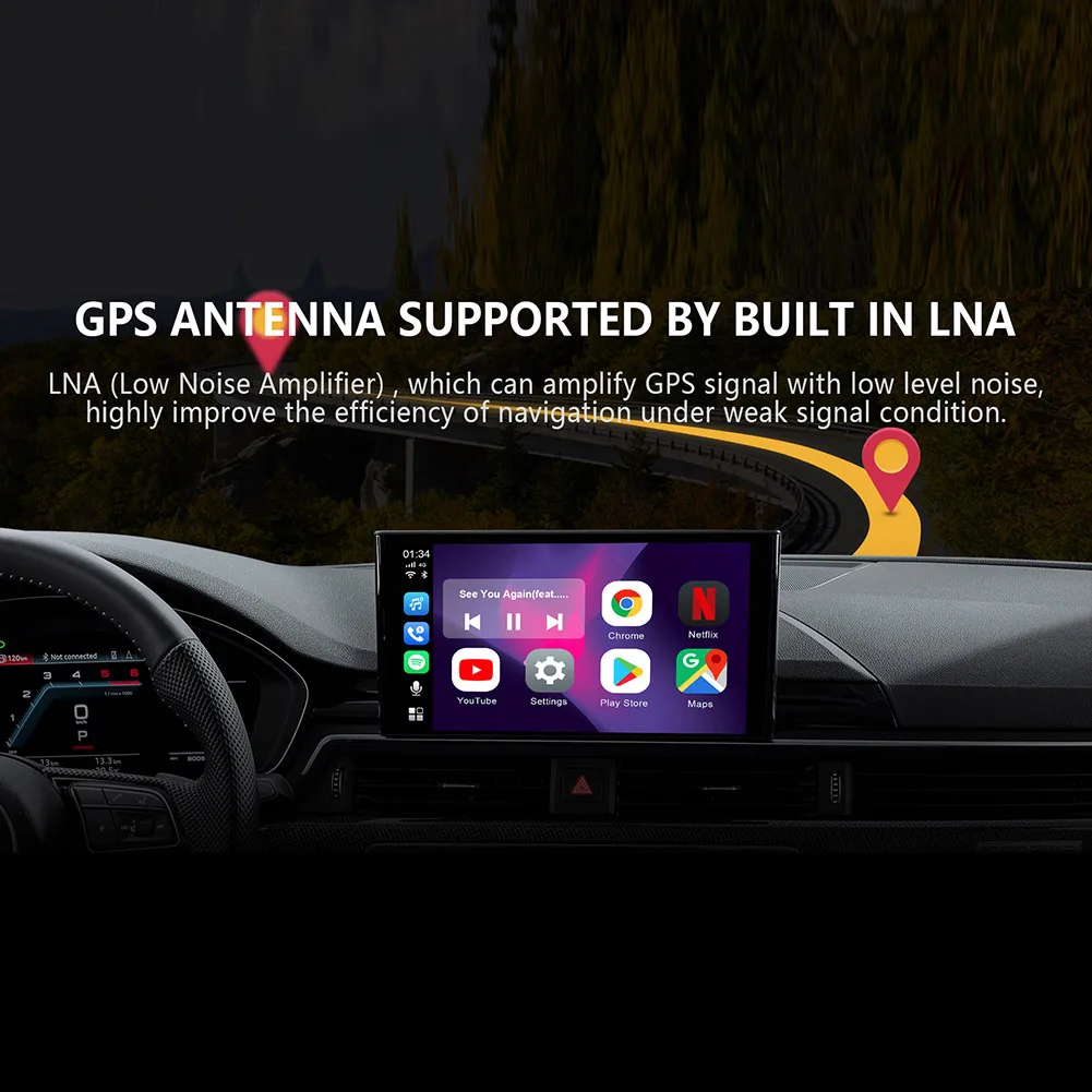 

4+64G AN9.0 4G LTE Wireless Car Player Auto AI Box Car Dual Bluetooth GPS Navigation Split Screen Mirror Link AN Auto Playback