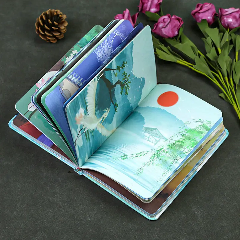 Ancient style retro diary hand ledger cute Korean student notebook full-color page notepad notebook notebook and journals diary images - 6