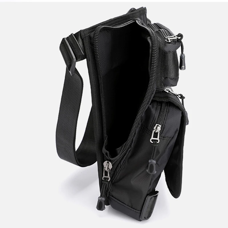 

Забавная сумка-мессенджер для ног, водонепроницаемая Поясная сумочка для поездок, нейлоновый мотоциклетный мужской саквояж на бедро в стиле милитари