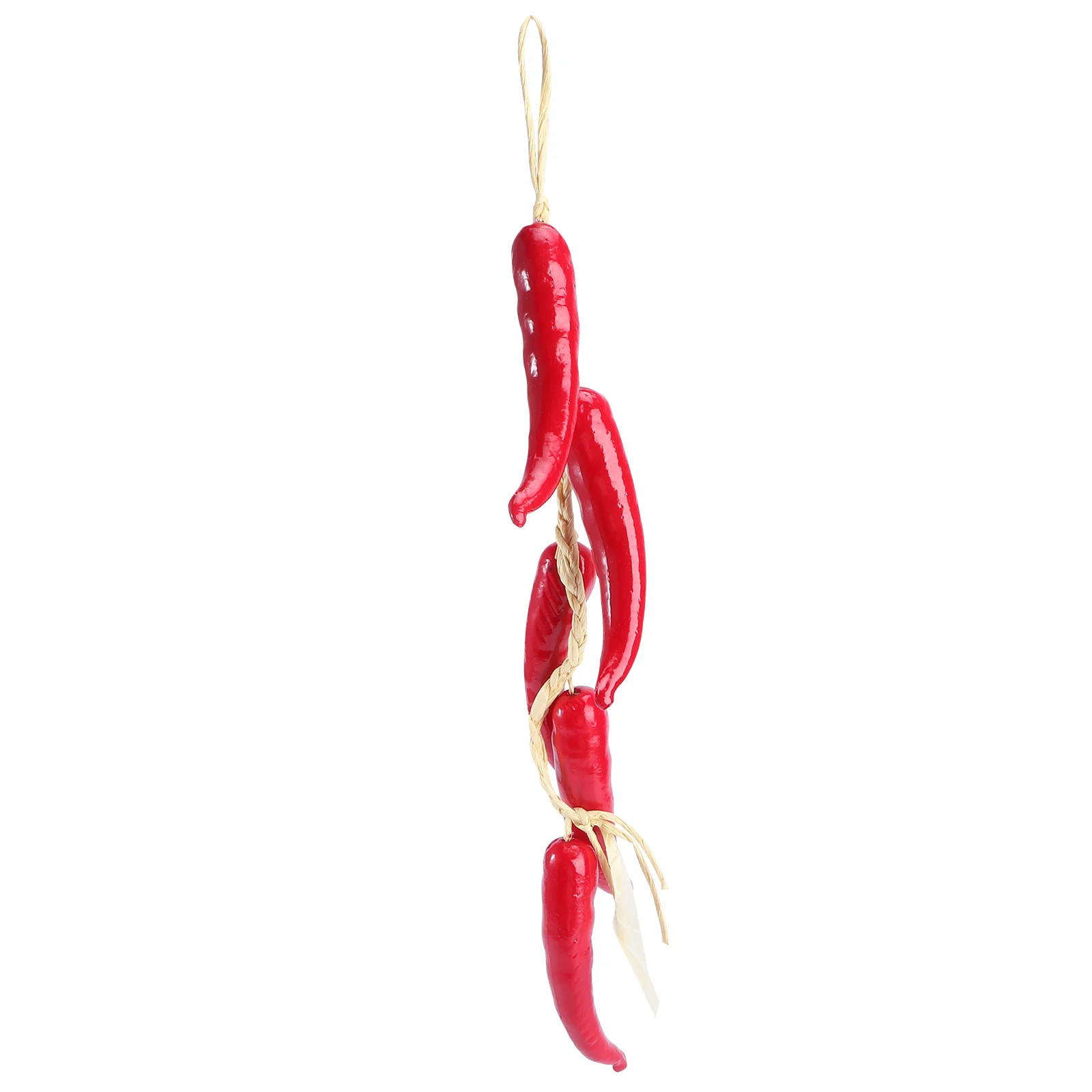 

1Pc Lifelike Red Chilli Artificial Strings Hanging Wall Hanging Decoration Fruit Vegetable for Office Party Garden