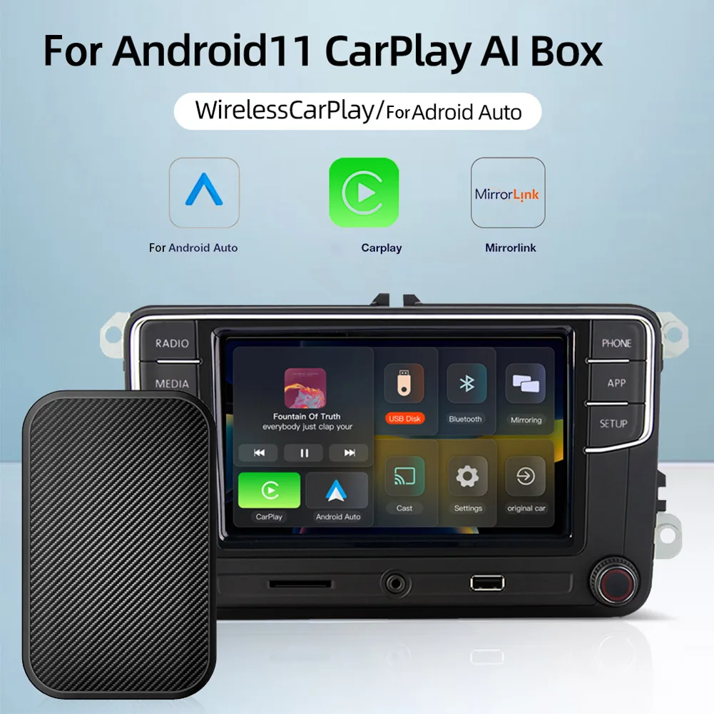 

2022 Carplay Ai Box Беспроводная Автомобильная Игровая приставка Bluetooth соединение с беспроводным адаптером Carplay USB автомобильный мультимедийный пл...