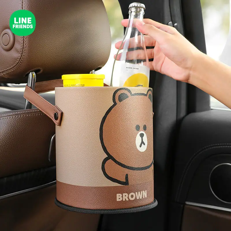 

Kawaii LINE FRIENDS аниме хобби коричневый персонаж Салли Чоко милый автомобиль мусорный автомобиль многофункциональный кожаный ящик для хранения