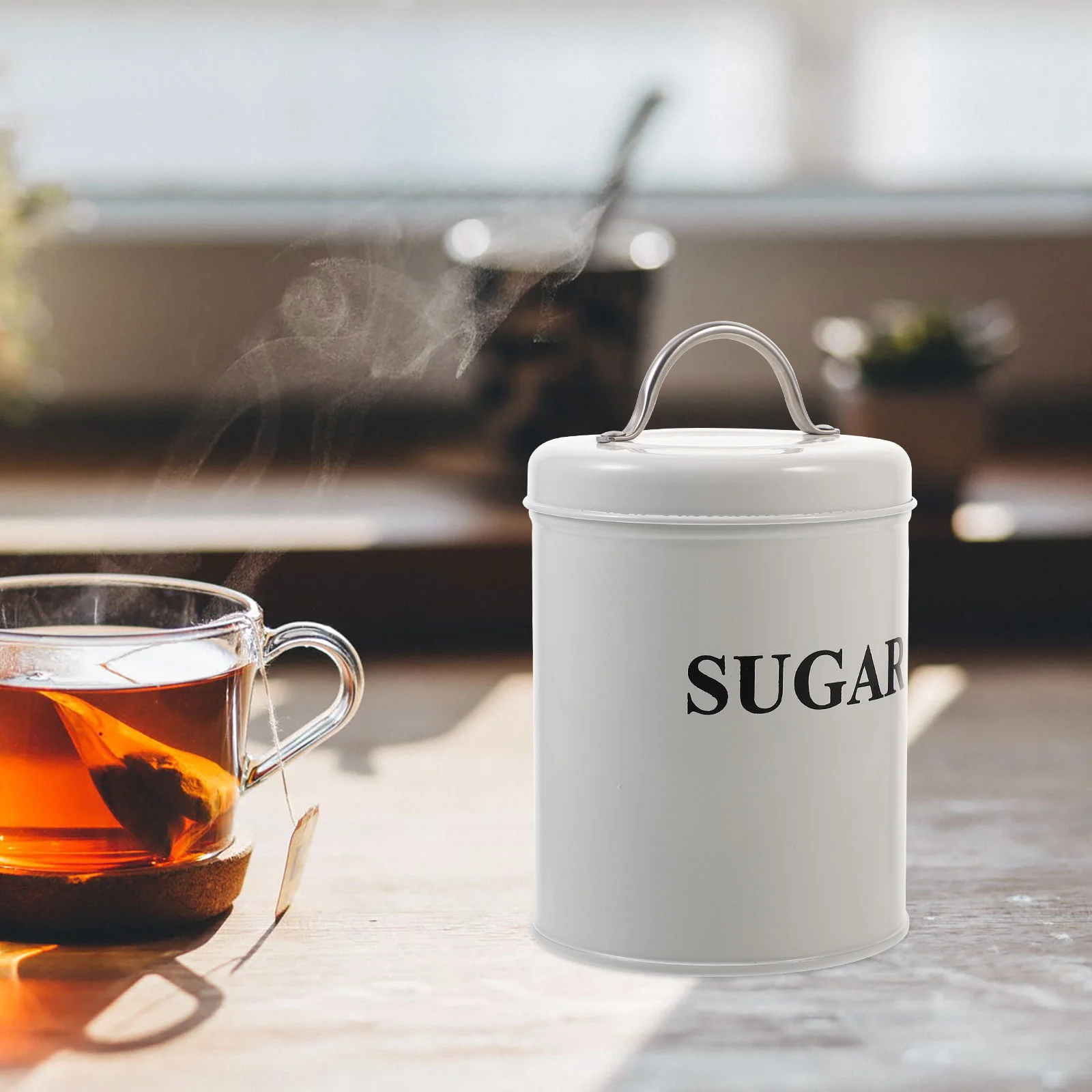 

Coffee Tea Storage Jars Holder Dispenser Container Metal Food Canister Decorative Containers