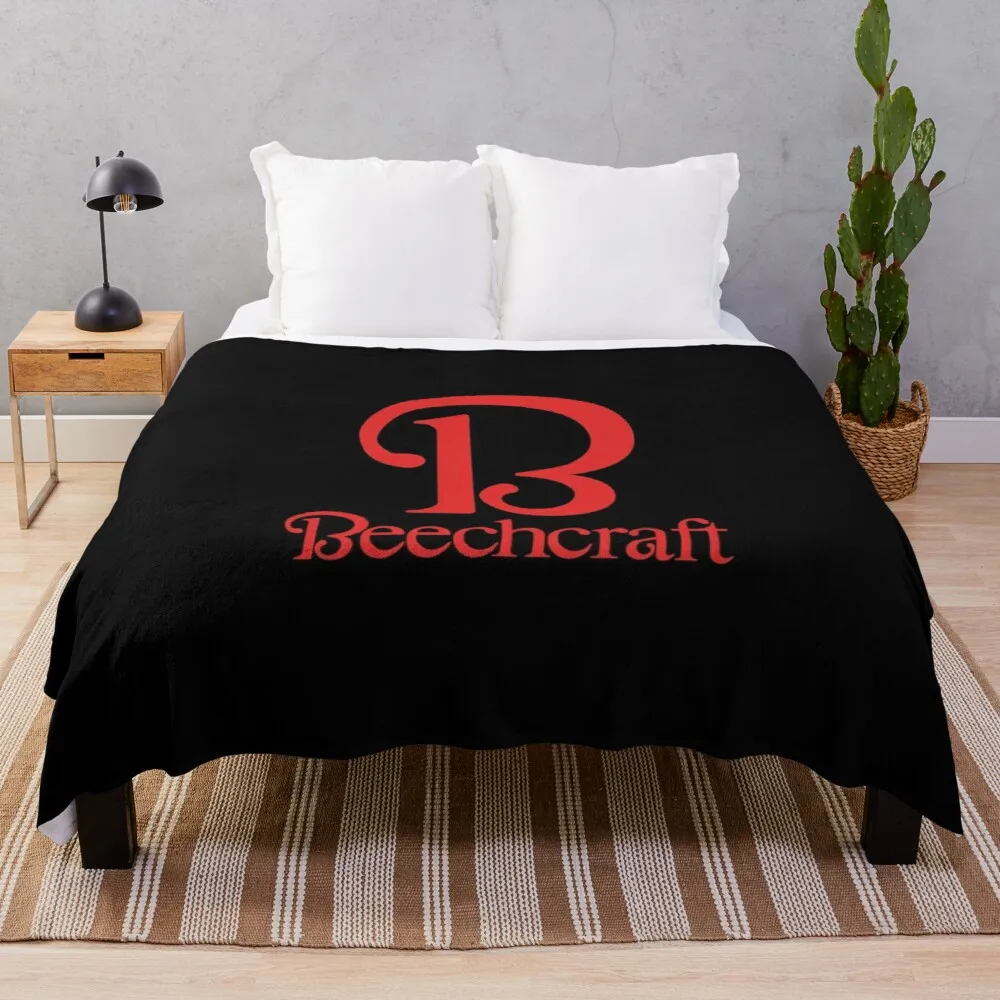 

Beechcraft Aircraft Aviation POCKET SIDE Throw Blanket fur Throw Blanket tufting