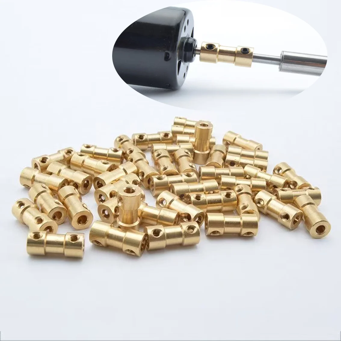 

Латунная муфта для соединения валов 2/2.3/3.17/4/5/6 мм