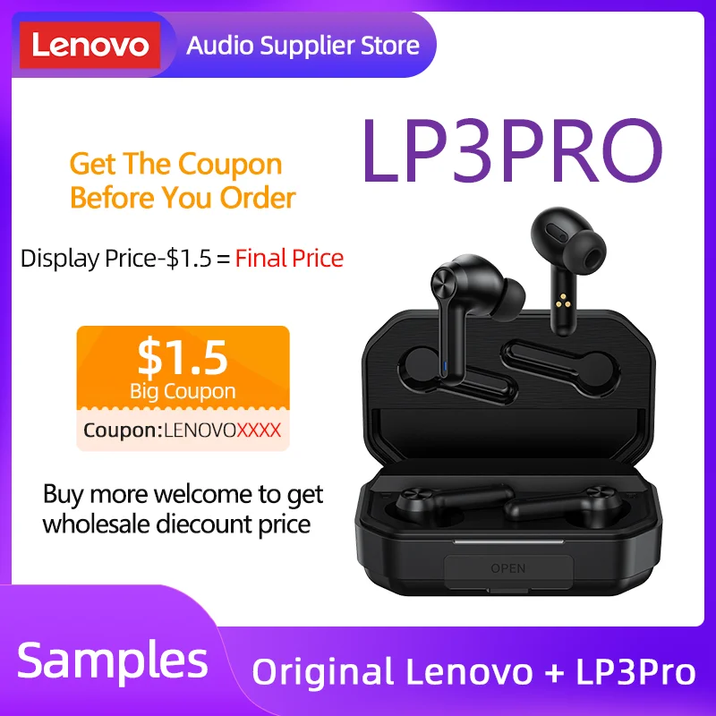 Ceny Lenovo Original LP3 Pro Słuchawki Bezprzewodowe Słuchawki Bluetooth Sterowanie Dotykowe Słuchawki Douszne Wyświetlacz LED Duża Bateria 1200mAh Zestaw Słuchawkowy Ceny Lenovo Original LP3 Pro Słuchawki Bezprzewodowe Słuchawki Bluetooth Sterowanie Dotykowe Słuchawki Douszne Wyświetlacz LED Duża Bateria 1200mAh Zestaw Słuchawkowy