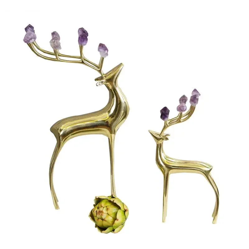 Oeuvre en cristal ultraviolet Brass Yst crafts