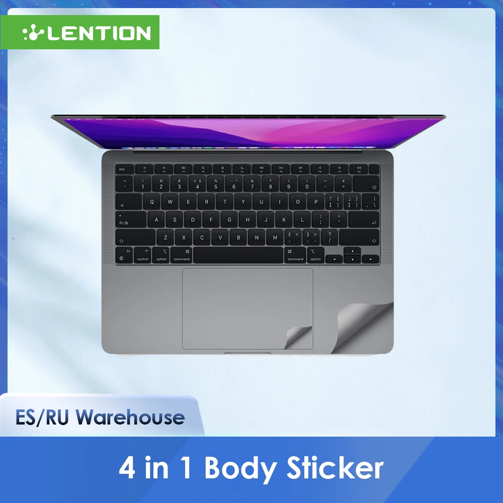 Наклейка на весь корпус Lention для 2020, новинка, M1 MacBook Pro13 модель A2338, включая верхнюю и нижнюю сенсорную панель, защитный чехол для рук