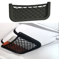 26012012mm black plastic visor tidy net small object holder compartment netting elastic car storage net interior accessories