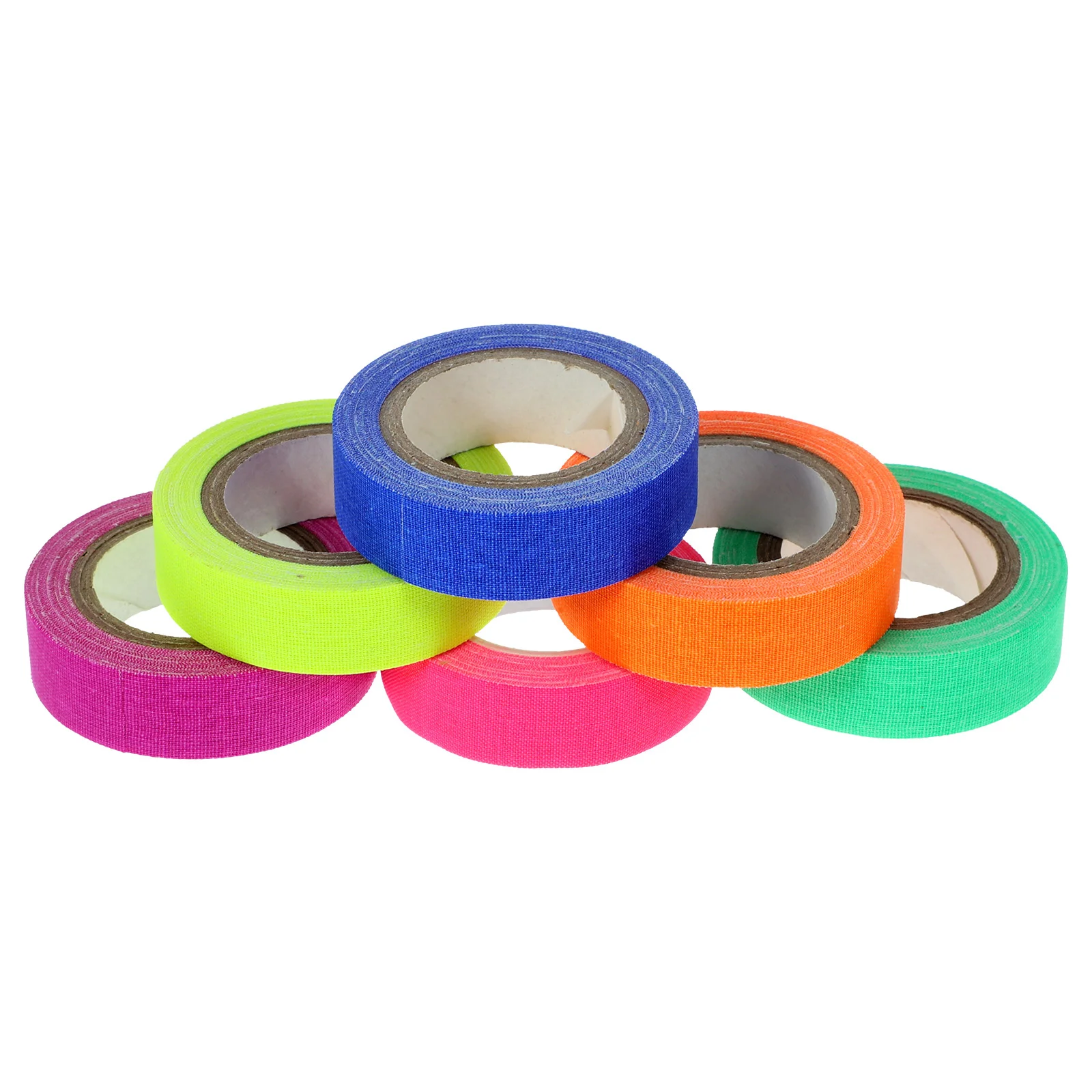 

6 Rolls Fluorescent Cloth Tape UV Blacklight Cloth Tape Neon Tape Blacklight Cloth Tape for Party