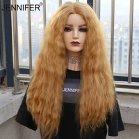synthetic lace wigs for women 26inch middle part long curly hair blondblack high temperature fiber cosplaydailyparty