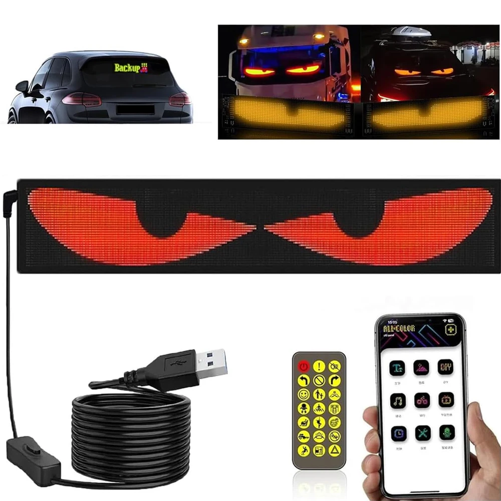 RGB светодиодный автомобильный знак анимация светодиодная матричная пиксельная