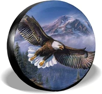 beautiful eagle in flight spare tire covers potable universal wheel covers powerful sun proof waterproof tire cover for suv trai