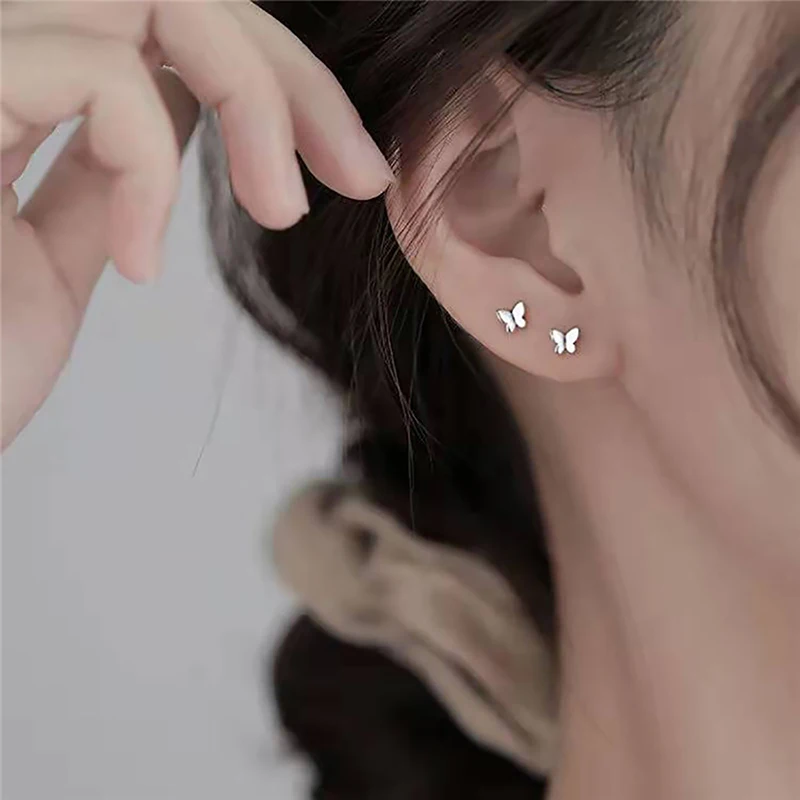 Серебряный корейский мини-Крест с маленькой любовью для женщин студентов