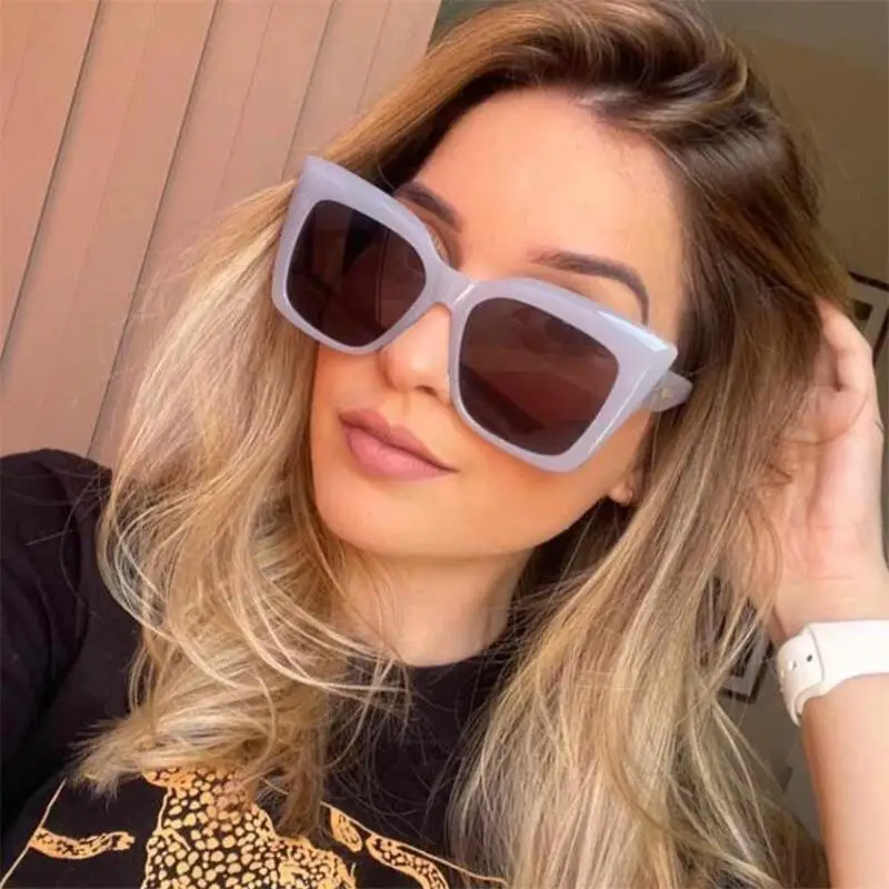 Солнцезащитные очки в винтажном стиле для мужчин и женщин uv400 квадратной оправе с