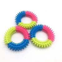 pet tpr rubber multicolor thorn ring dog molar biting toys environmental puppy kitten chewing bite resistant training toy