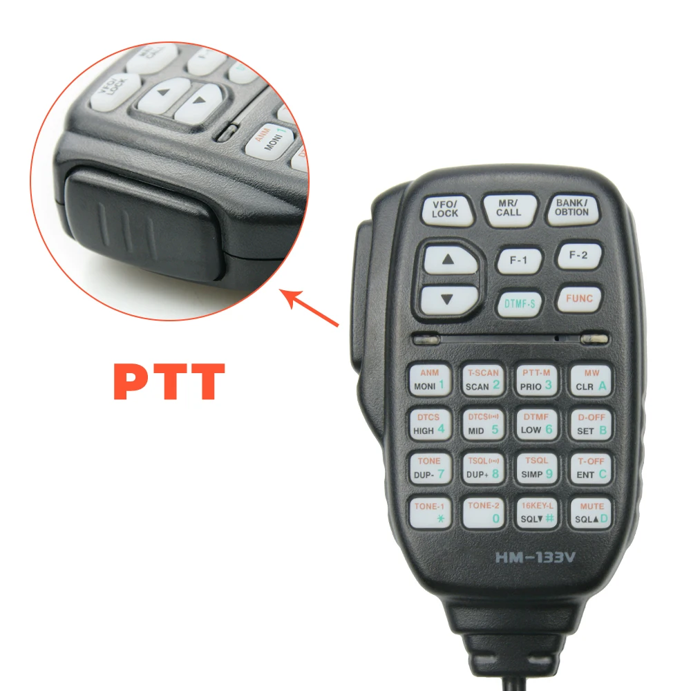 Original  Handheld Speaker Microphone Mic HM-133V For Icom Radio IC-2200H IC-V8000 IC208H IC-E208 IC-207H IC-E880
