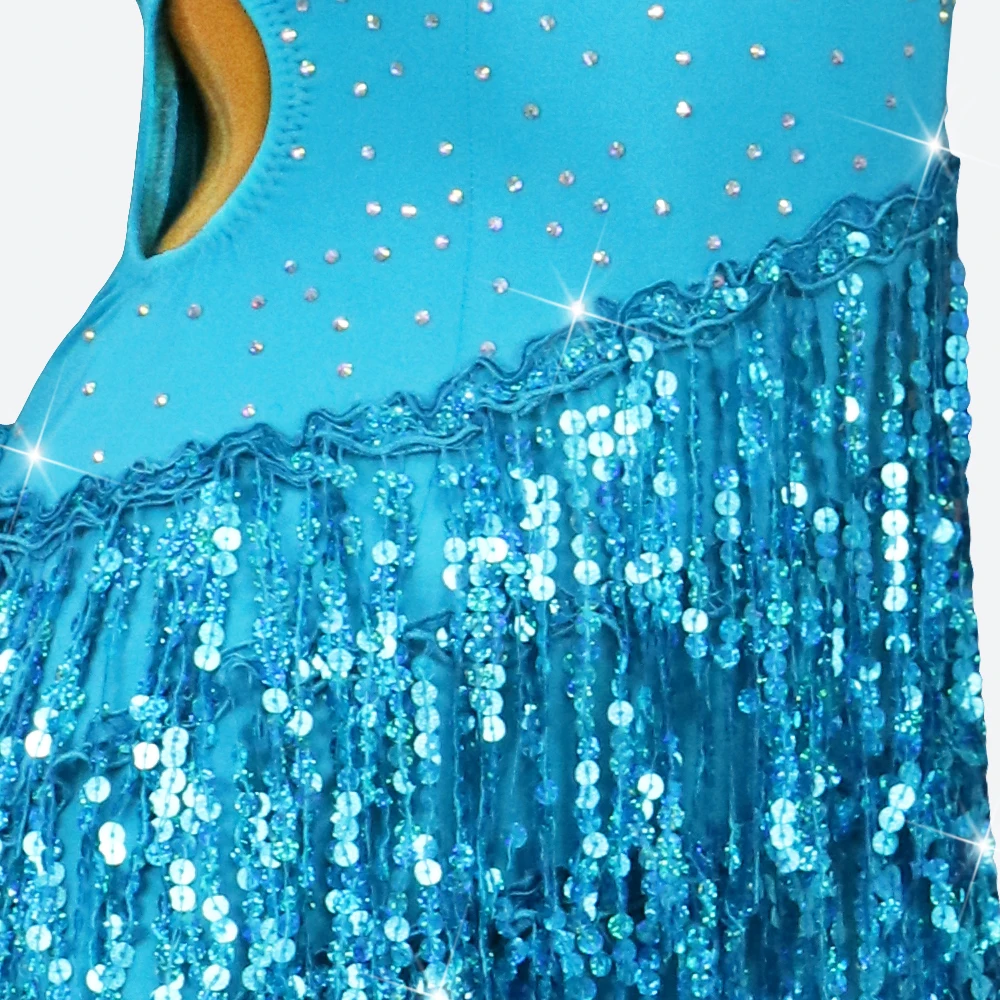 2024 платье для латинских танцев костюм девочек женский Dkirt Line соревнования