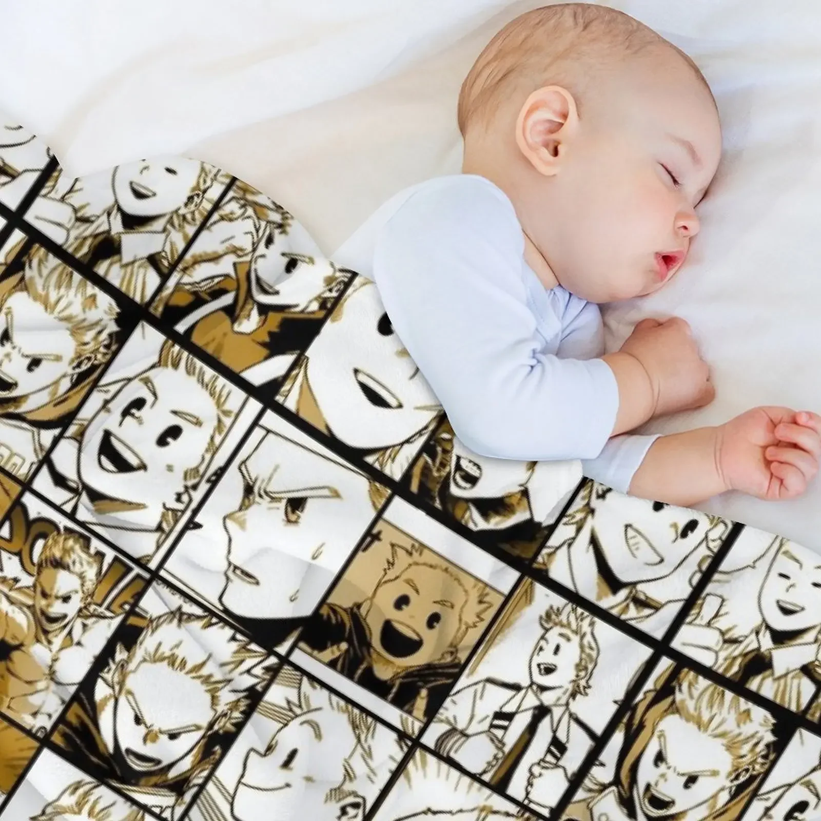 Mirio Togata коллаж цветная версия плед ворс декоративные диваны одеяла