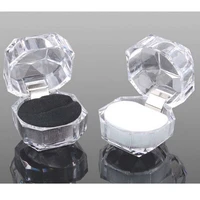 fashion transparent acrylic storage box gift pakcage display case acrylic plexi glass jewelry ring boxes for ring box jewelry
