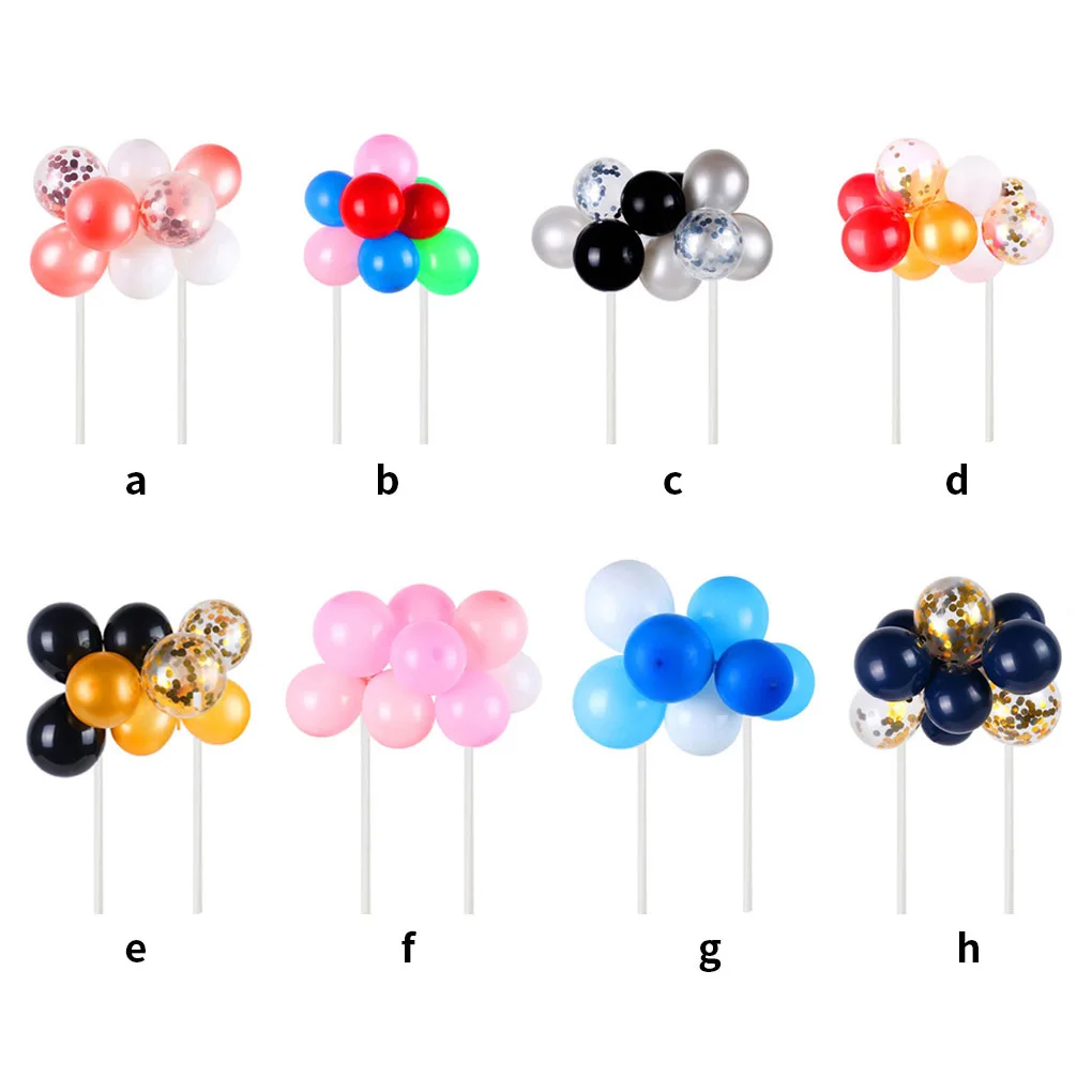 

15pcs Confetti Balloon Cake Topper Happy Birthday DIY Mini Balloon Wedding Child Adult Birthday Baby Shower Party Decoration