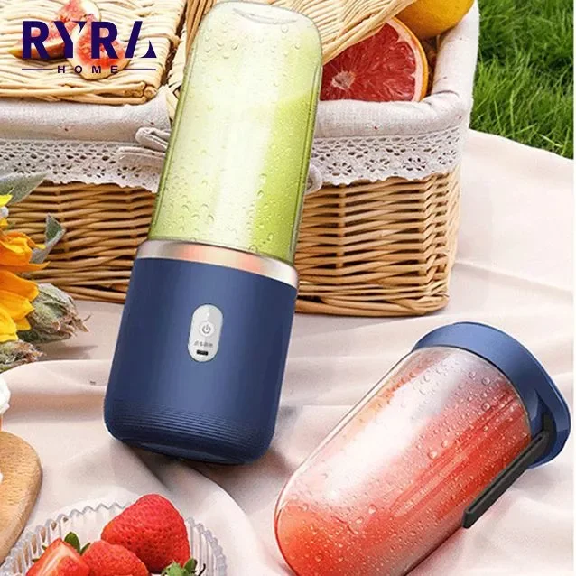 

6 Blades Portable Juicer Cup Mini Fresh Juice Mixer Automatic Smoothie Blender Juicer Machine Blender Bottle Squeezer