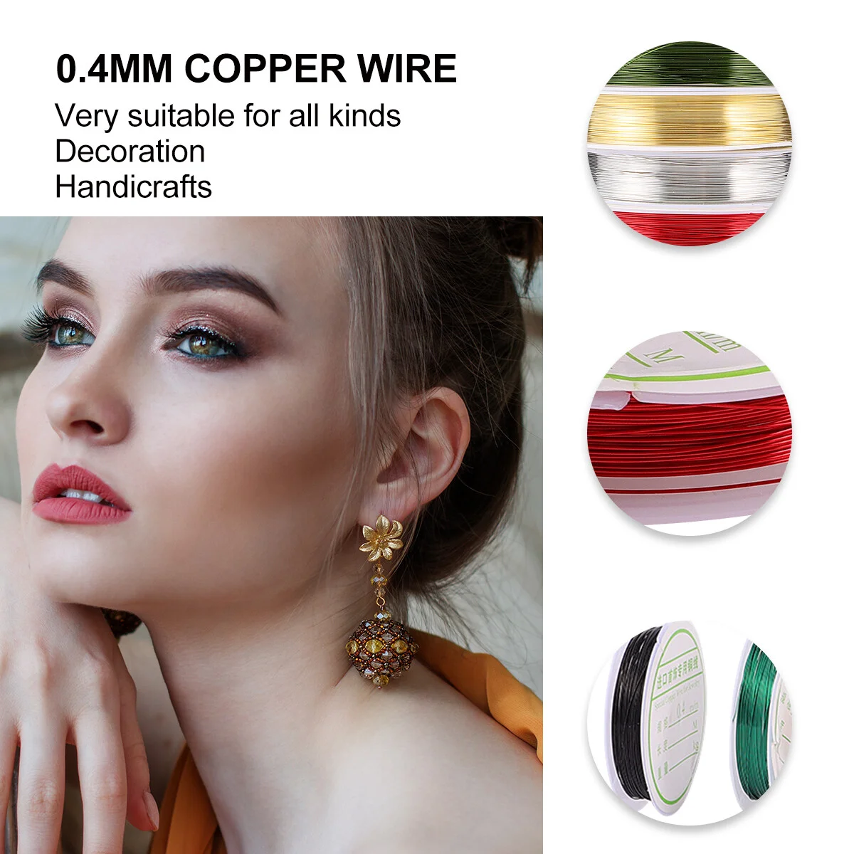 8 Rolls Copper Wire Colorful Set Braid Jewelry Beaded Making Tools Beading Cord Bracelet Sets