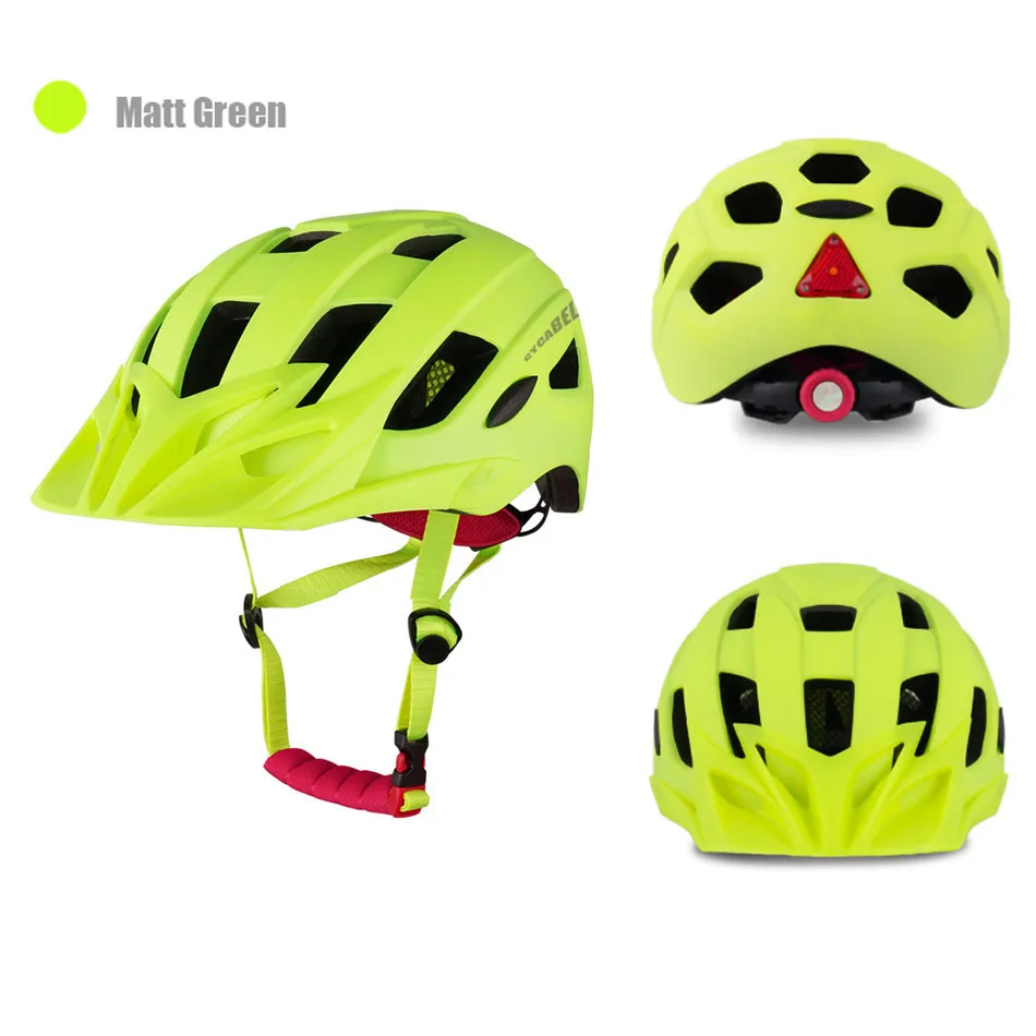 

CYCABEL Men Women Ultralight Cycling Helmet Led Taillight MTB Road Bike Bicycle Helmet Motorcycle Riding Ventilated Safely Cap
